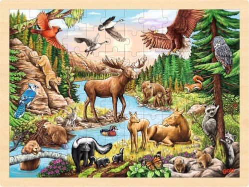 Drewniane puzzle Północnoamerykański krajobraz Goki